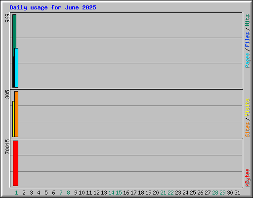 Daily usage for June 2025