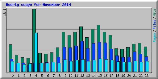 Hourly usage for November 2014