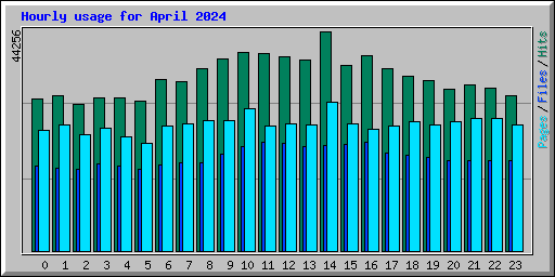 Hourly usage for April 2024