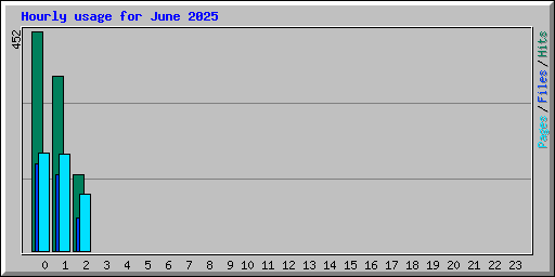 Hourly usage for June 2025
